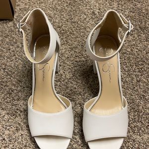 Jessica Simpson white high heels size 8.5